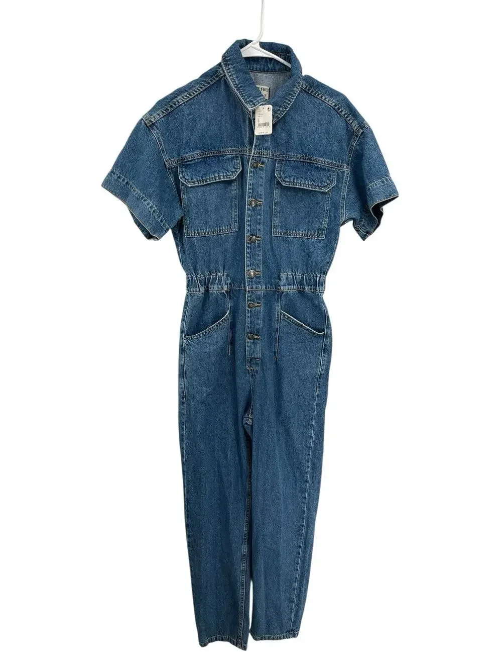 NWT We The Free People Marci Coveralls Denim Jumpsuit Size Small